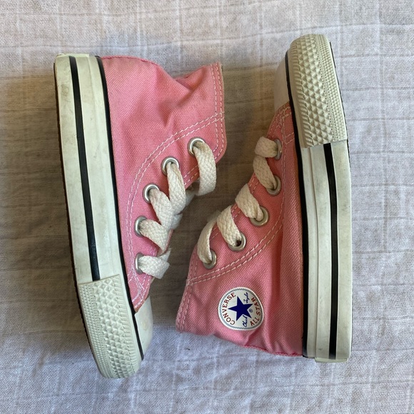 Converse Other - Converse Pink High Tops | Kids Toddler Size 4